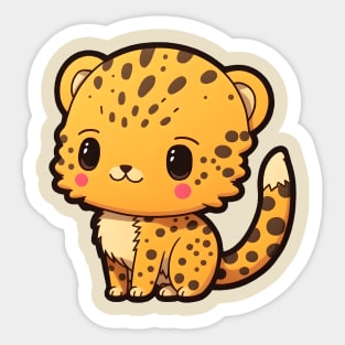 Big head Cheetah cub Sticker